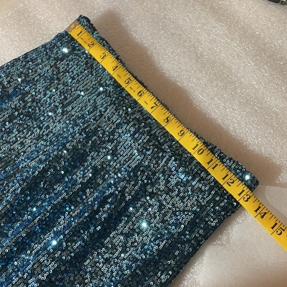 New Blue Sequined skirt Made in Italy Compagnia Italiana Made in Italy  42 Small - Picture 5 of 12